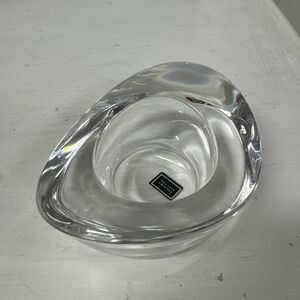 Nambe Lead Crystal Glass Candle Holder Clear Bowl Dish‎ Vase Germany